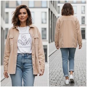 Wilfred L Modern Contemporary Normcore Oversized Boyfriend Corduroy Shacket